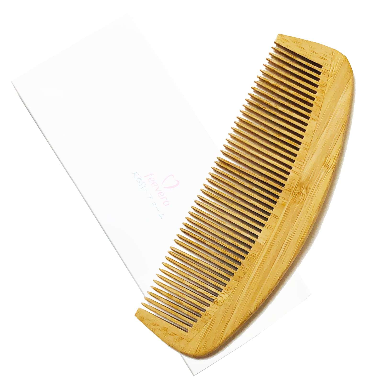 Amazon | feevera 天然竹半月型ヘアコーム くし レディース メンズ 櫛