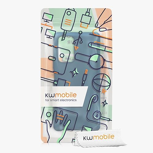 Miniatura 7 de kwmobile Funda compatible con Xiaomi Redmi Note 10 Pro - Funda de silicona TPU con acabado suave - Verde azulado mate