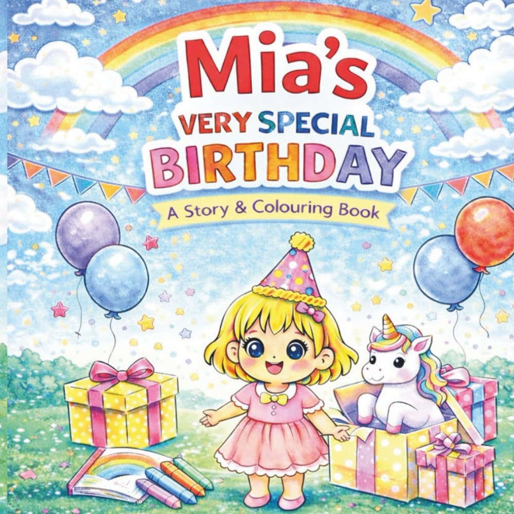 Mia's Very Special Birthday: A Story & Colouring Book