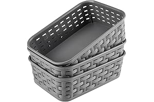 3 Pack Small Plastic Baskets for Hassle-free Organization