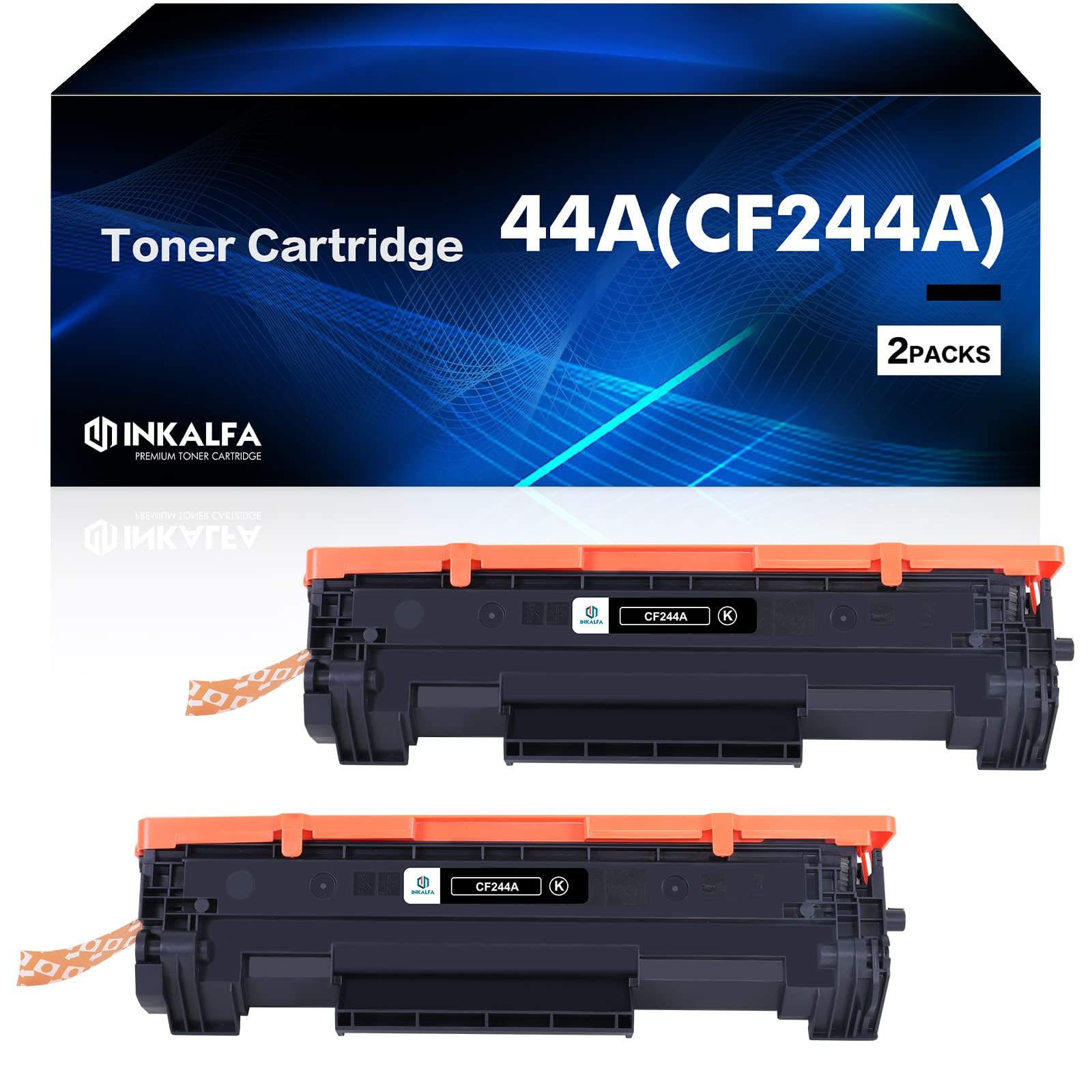 2er-Pack CF244A Toner Kompatibel für Hp 44A Laserjet Pro M15w Toner MFP M28w M15a MFP M28a M16w M16a M28 M29w M29a M29 M15 M16 - Schwarz