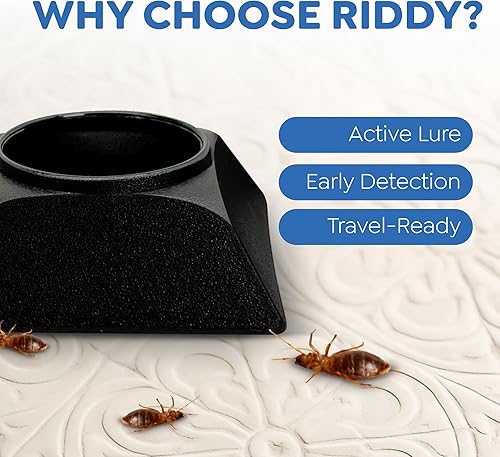 Miniatura 5 de Riddy Kit de detección de chinches de cama, trampa para insectos y señuelo para detección y monitoreo temprano, seguro para colchón, para el hogar o