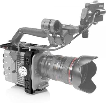 SHAPE Sony FX6 Camera Cage CNC-Milled Aluminum Rig with Rosette & Multi-Thread Mounting Points for Filmmaking, Videography, Photography & Content Creation