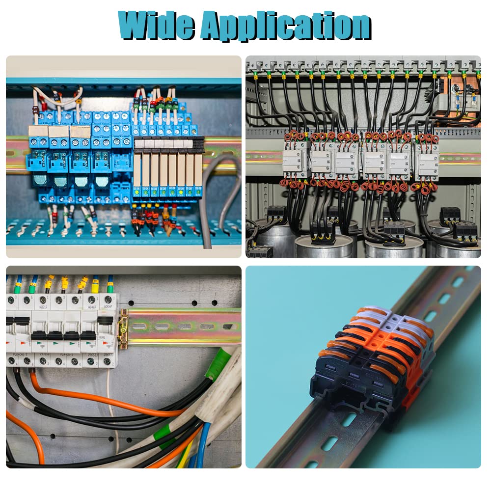 WHC 3 Piezas Carril Din Enchufe Carril Din Rieles de Montaje, Puentes de Cables para La Instalación en Armarios de Distribución, Aparamenta (Amarillo, 3,5 cm de Ancho, 20 cm de Largo, 0,75 cm de Alto)