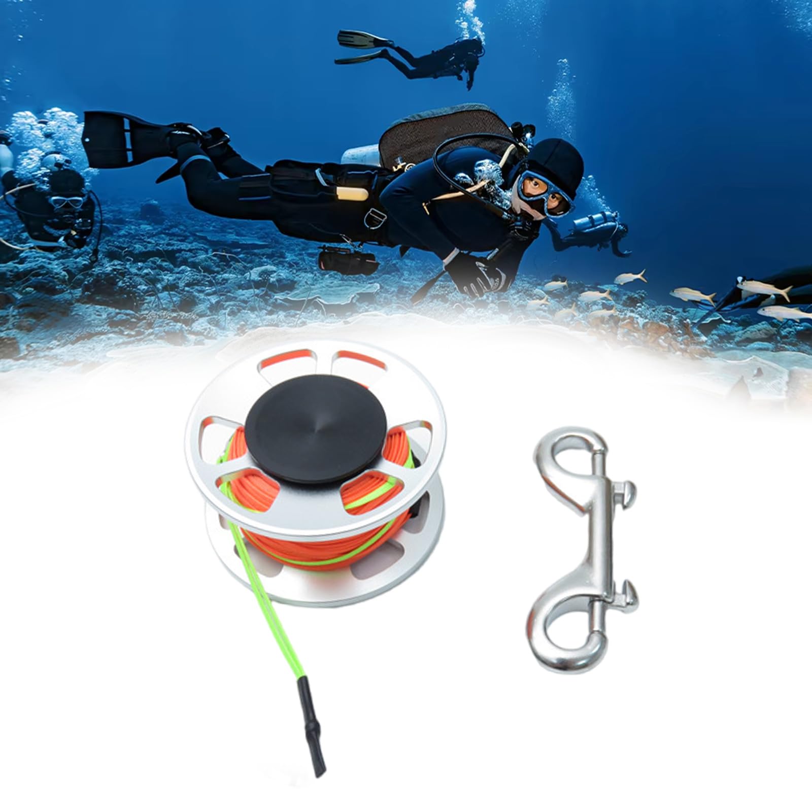 XUZHID Diving Reel?Scubas Diving Spools Finger Reel Aluminum Alloys Diving Finger Spools Dive Reel for Underwater and
