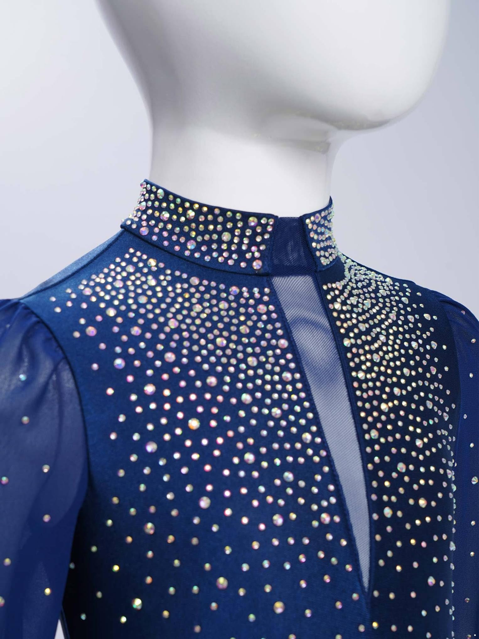 Oyolan Garçon Justaucorps Danse Ballet Manches Longues Strass Tenue Patinage Artistique Leotard Gymnastique Compétition
