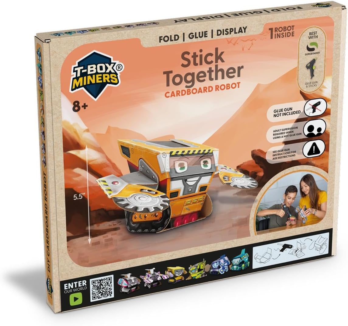 Cardboard Craft Kit | Build a Robot with Your Glue Gun | Ages 8+