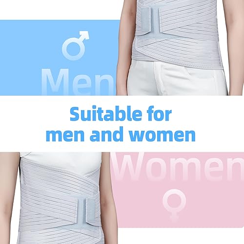 Miniatura 5 de Solmyr Soporte lumbar para espalda, faja abdominal, cinturón de soporte de cintura inferior, cinturón de soporte de espalda, envoltura de