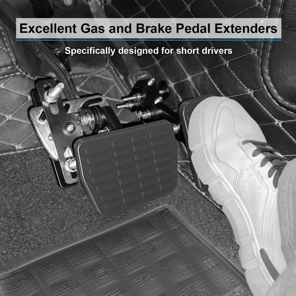 Rallonges de pédale d'essence et de frein réglables pour conducteurs courts compatibles avec une large gamme de types de véhicules