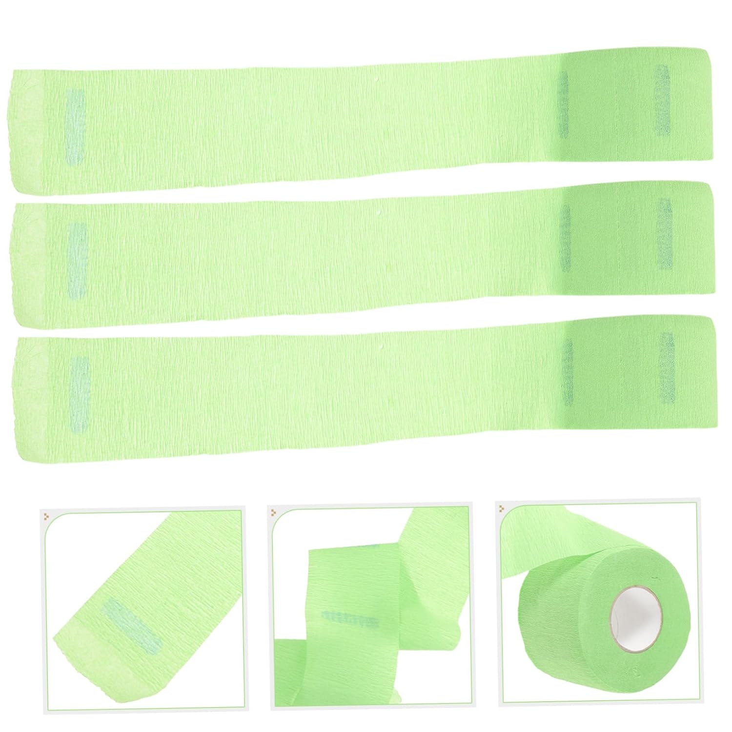 Disposable Barber Neck Strips Paper Wrap for Hairdressing, 5 Rolls