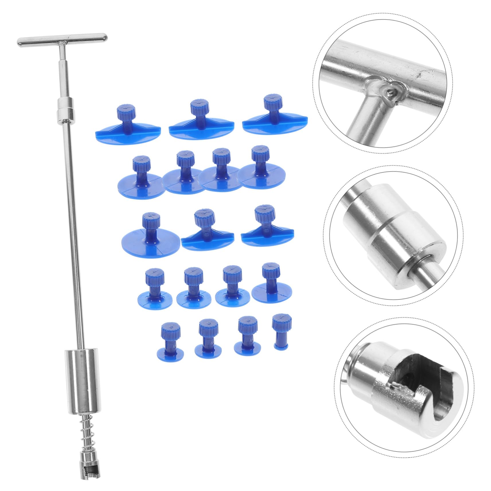 Kit de Herramientas Coche para Extracción de Abolladuras sin Dañar Pintura Martillo Deslizable con Extractor y Lengüetas Incluye Gomas de Varios para Reparación Rápida Carrocería