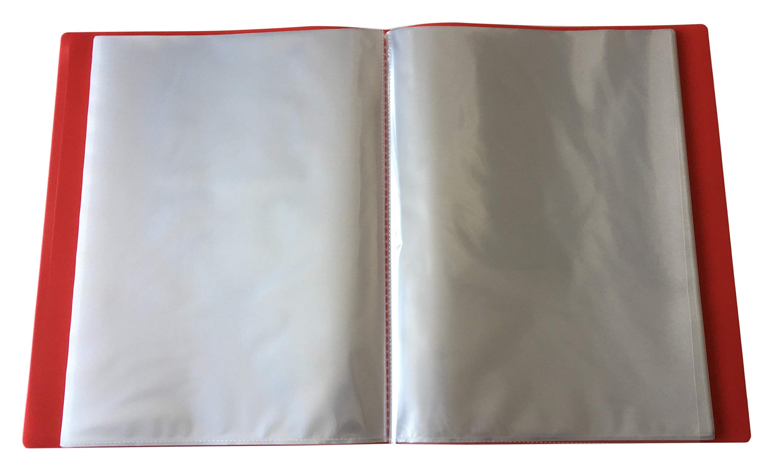 Janrax A4 Red Flexible Cover 80 Pocket Display Book - Presentation Folder, 80 Pockets - Image 3
