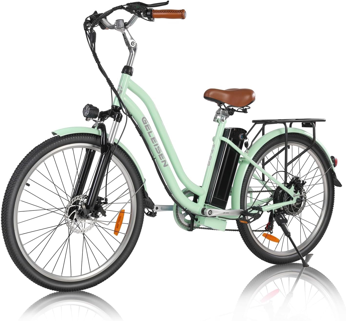 Electric Bikes for Adults, 1000W Peak Electric City Cruiser 25Mph Step-Thru Electric Bicycle, 48V 696Wh/36V 450Wh Removable Battery, 26" Ebikes for Adults, Professional 7-Speed(Fits for 5.2Ft-6.3Ft)