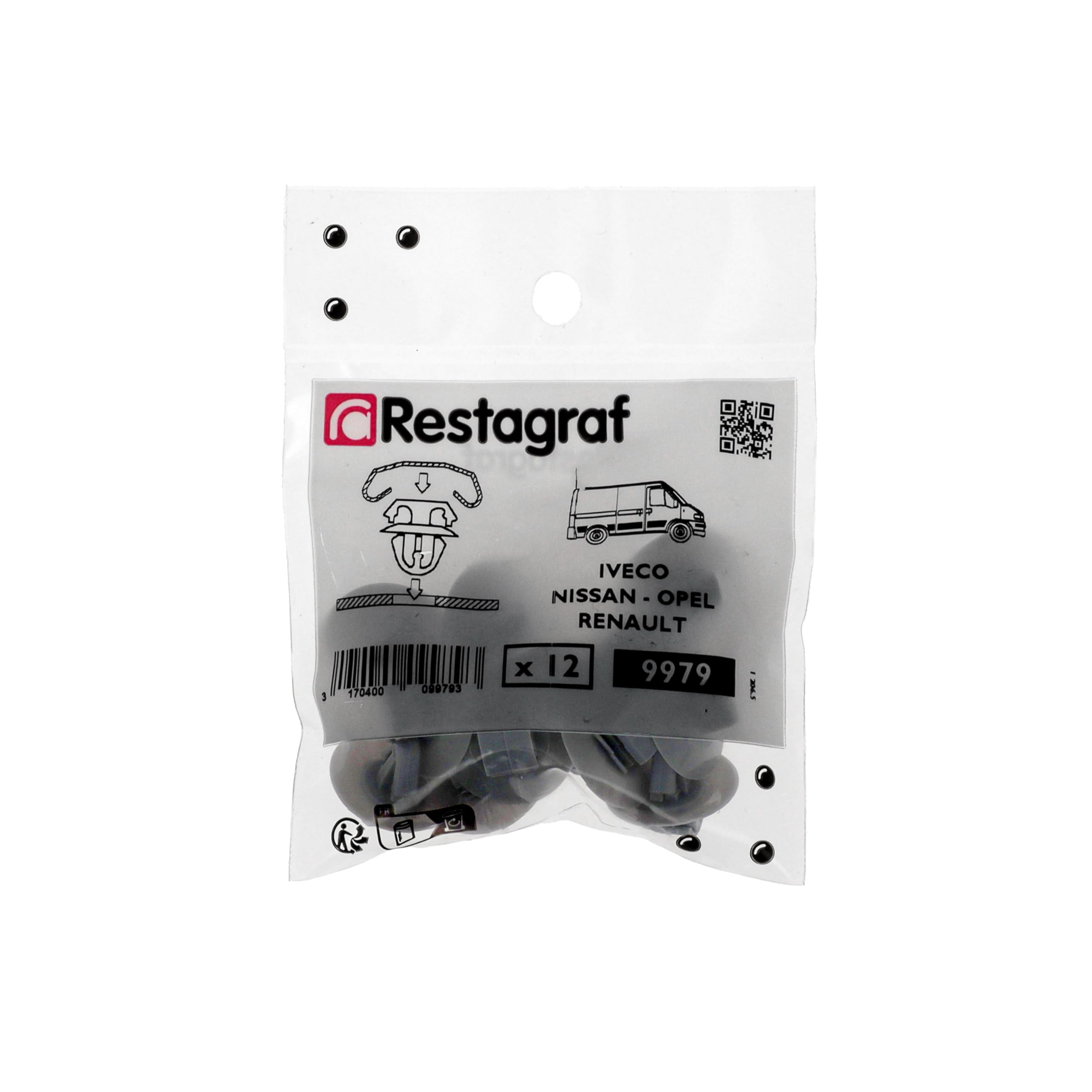 RESTAGRAF - Agrafes Pour Vehicules Type Renault - 1233 - Ce Produit De Marque Restagraf Est Neuf