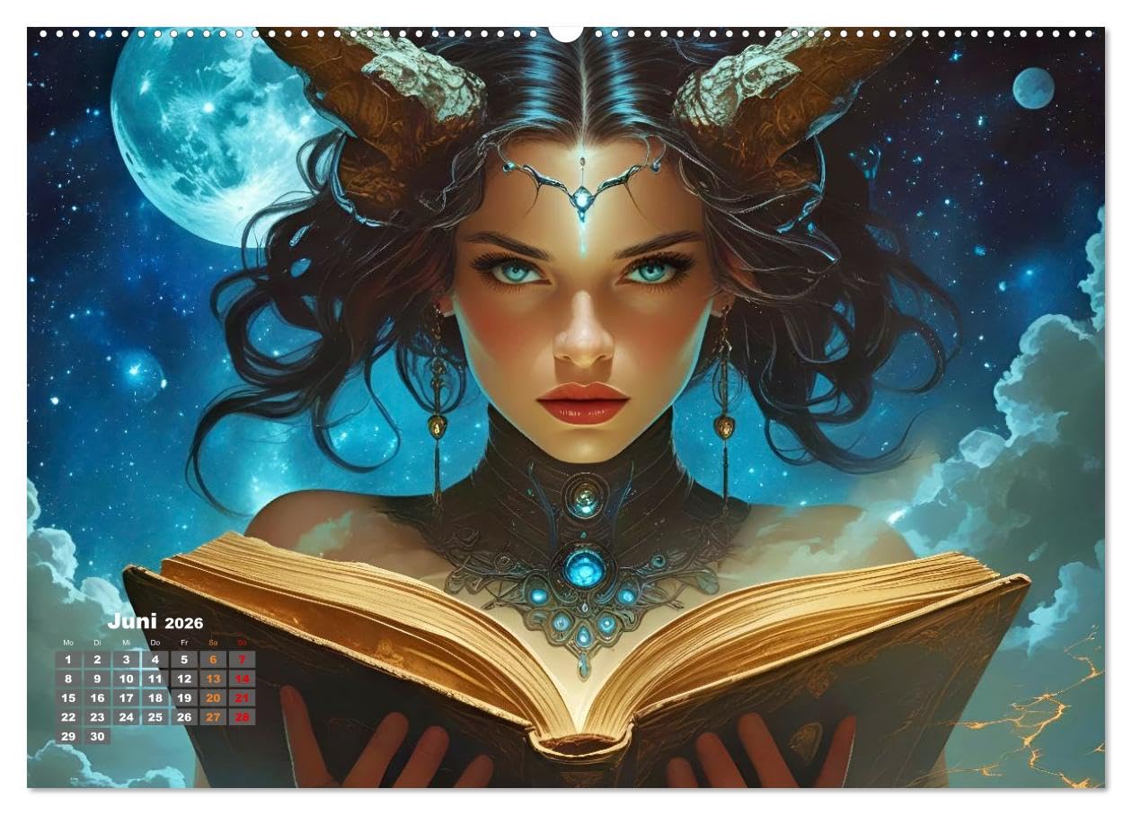 Fantasie und Science Fiction (hochwertiger Premium Wandkalender 2026 DIN A2 quer), Kunstdruck in Hochglanz: Science-Fantasy verbindet die Magie ... ferner Zivilisationen. (CALVENDO Technologie)