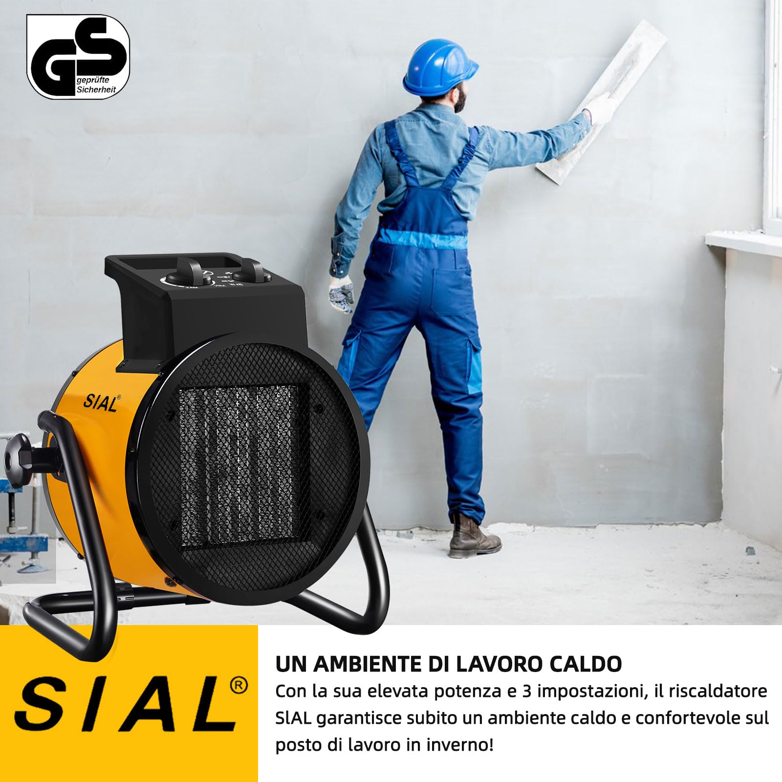 Termoventilatore Ceramico SIAL 2000W - Riscaldatore Elettrico Portatile Per Casa E Ufficio - Foto 6