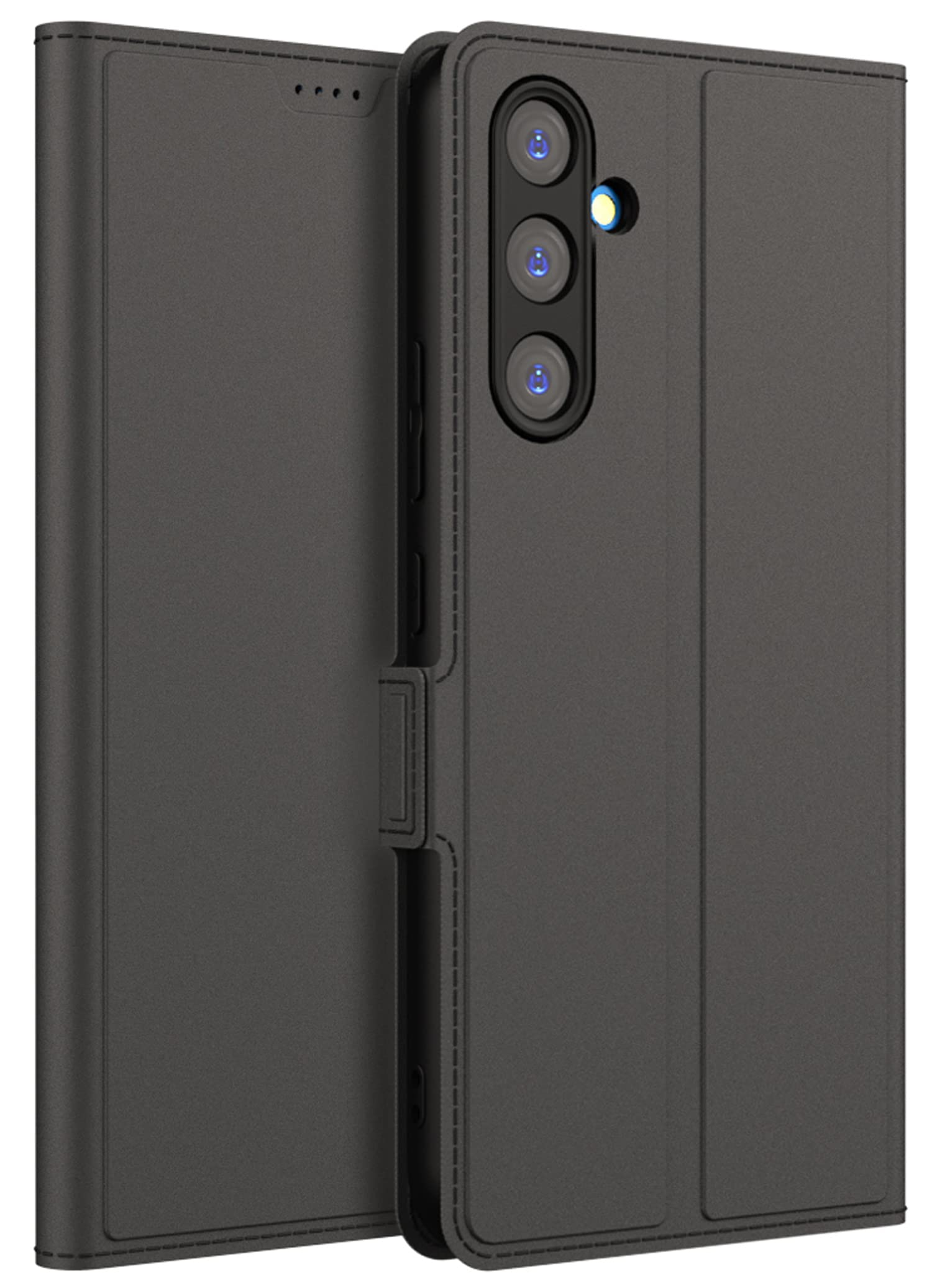 Kapa Noble Slim Magnetic Leather Flip Cover for Samsung Galaxy A54 (5G) | Card Holder Stand Leather Flip Wallet Case (Black) (B0C4151NHD) Amazon Price History, Amazon Price Tracker