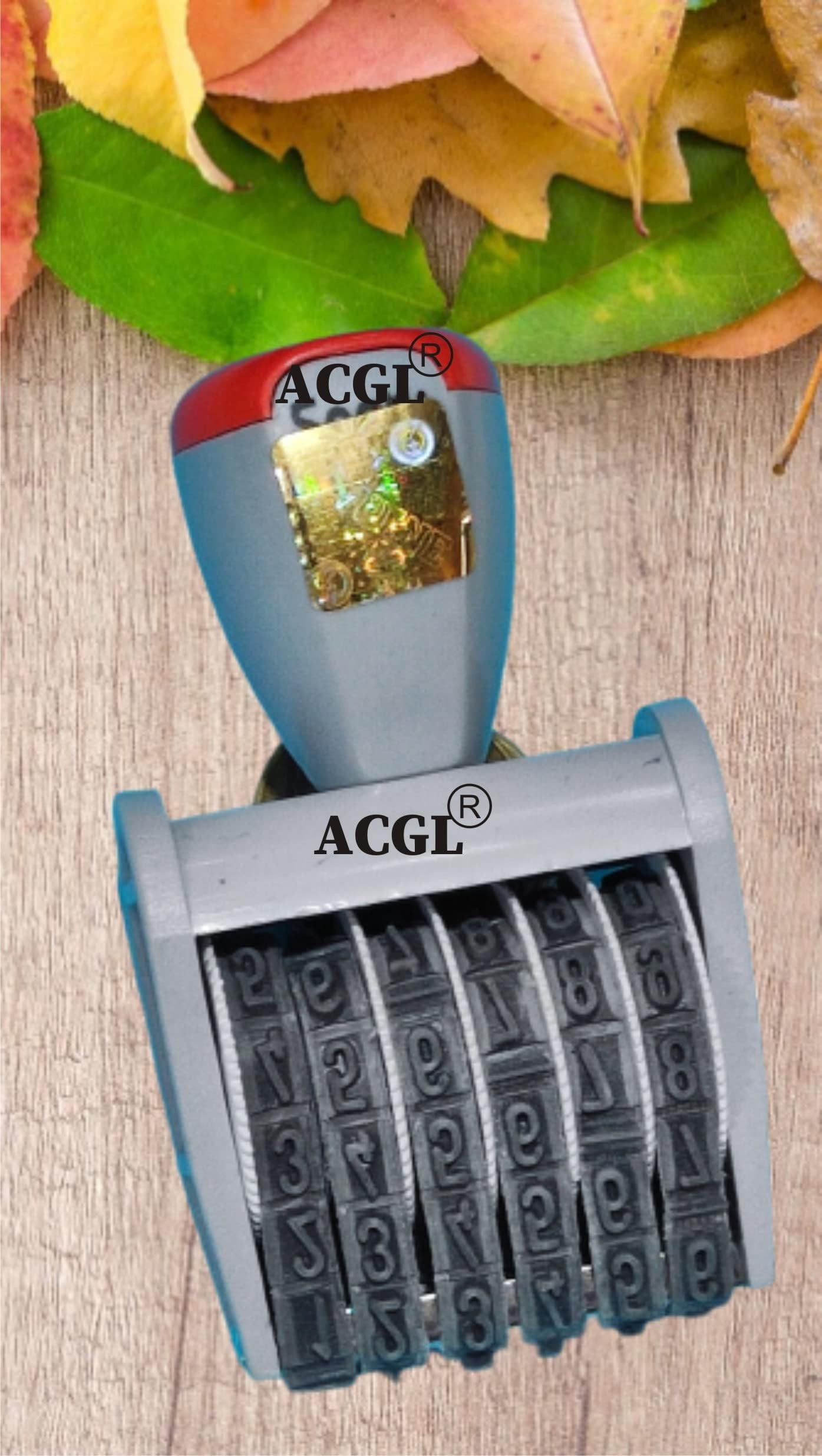 Number Stamp (Incl. ₹, Kg, Gm, No.) – 6 Digits, Manual Heavy-Duty Numbering Machine, Super Fast, AI Tested