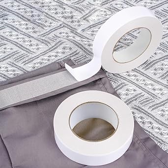 2PC 112FT Hem Tape for Pants, Double Sided Fabric Tape Heavy Duty,No Sewing Ironing Hem Tape for Curtains, Dress, Jeans, Clothing, Rug, Carpet, Arts 3/4x72ft+1x40ft
