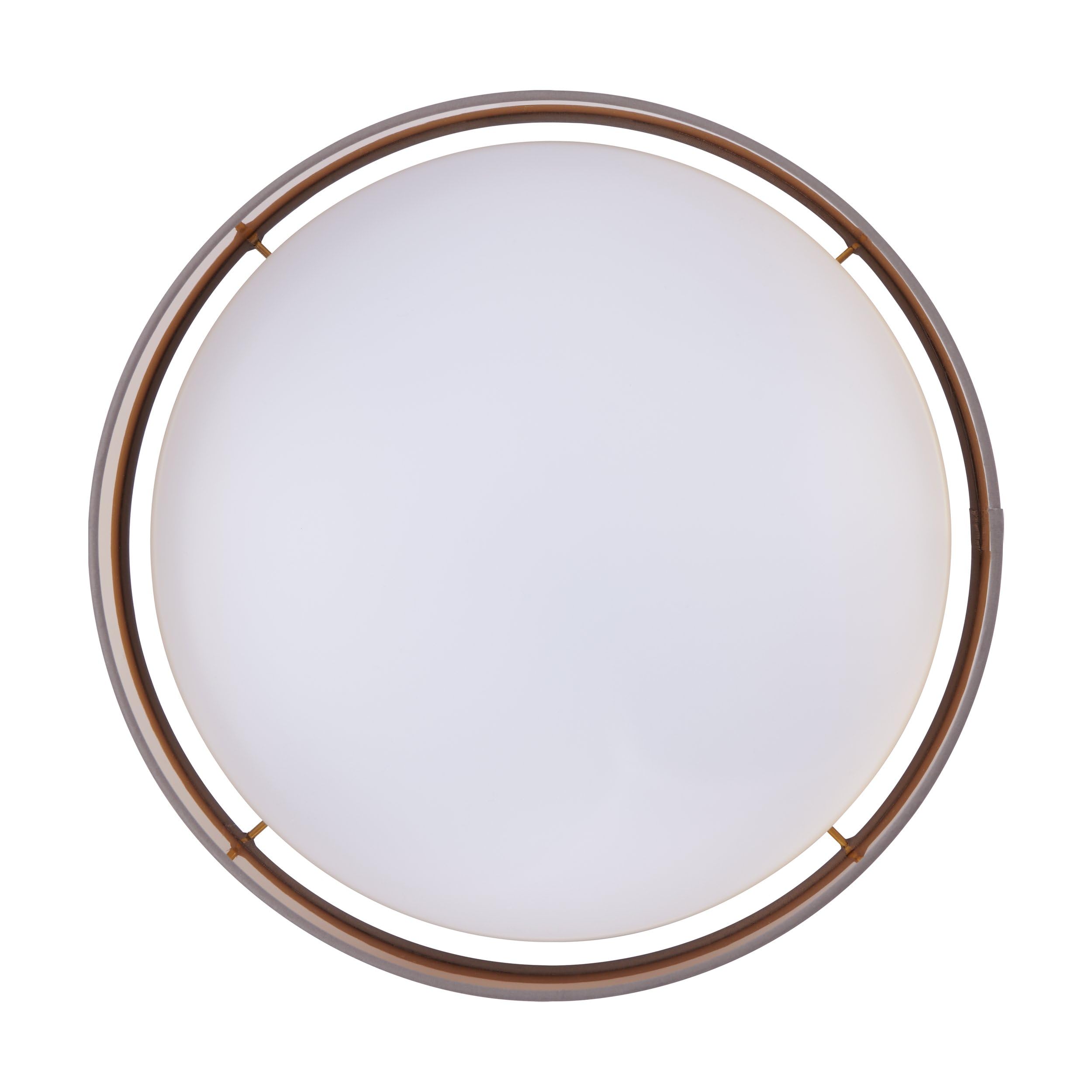 EGLO LED Deckenlampe Maserlo 2, Textil Deckenleuchte | Wohnzimmerlampe Decke aus Stoff in gold und cappuchino, Kunststoff in weiß, warmweiß, Ø 38 cm