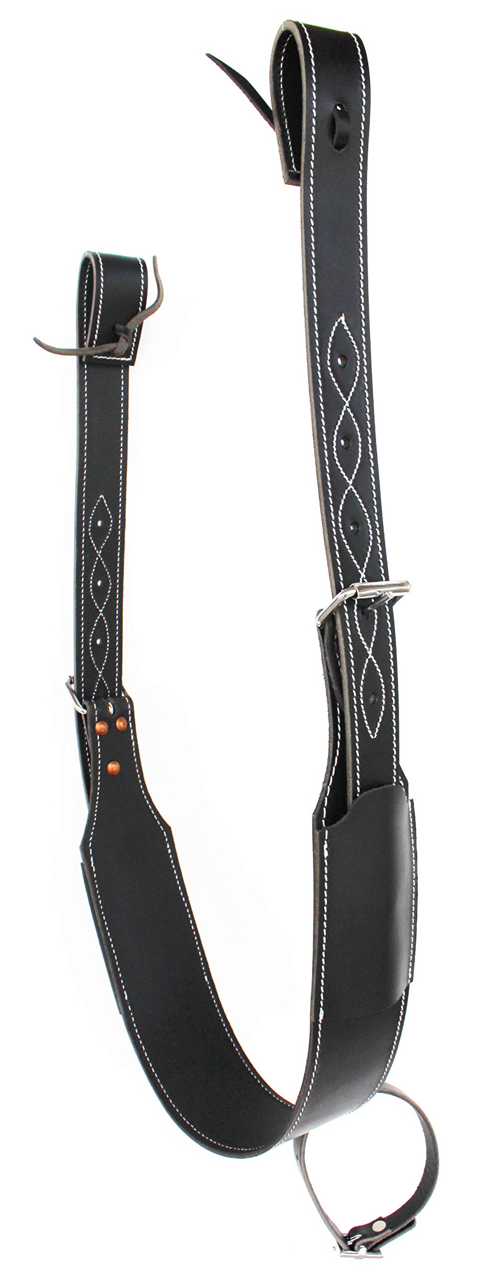Challenger Western Horse Leather Rear Flank Back Saddle Cinch w/Billets 9758BK