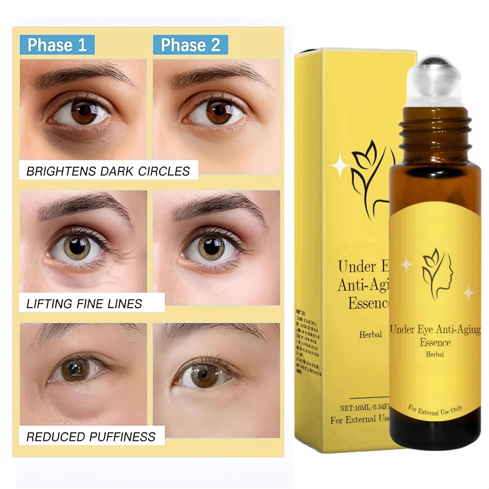 Rollerball Castor Oil,Castor Oil and Frankin-cense Eye Roller Ball Oil,Eye Cream for Dark Circles and Puffy Eyes,Rollerball for Eyes,Castor Oil for Skin,Eye Cream Anti Aging,Castor Oil Eye Roller - Image 2