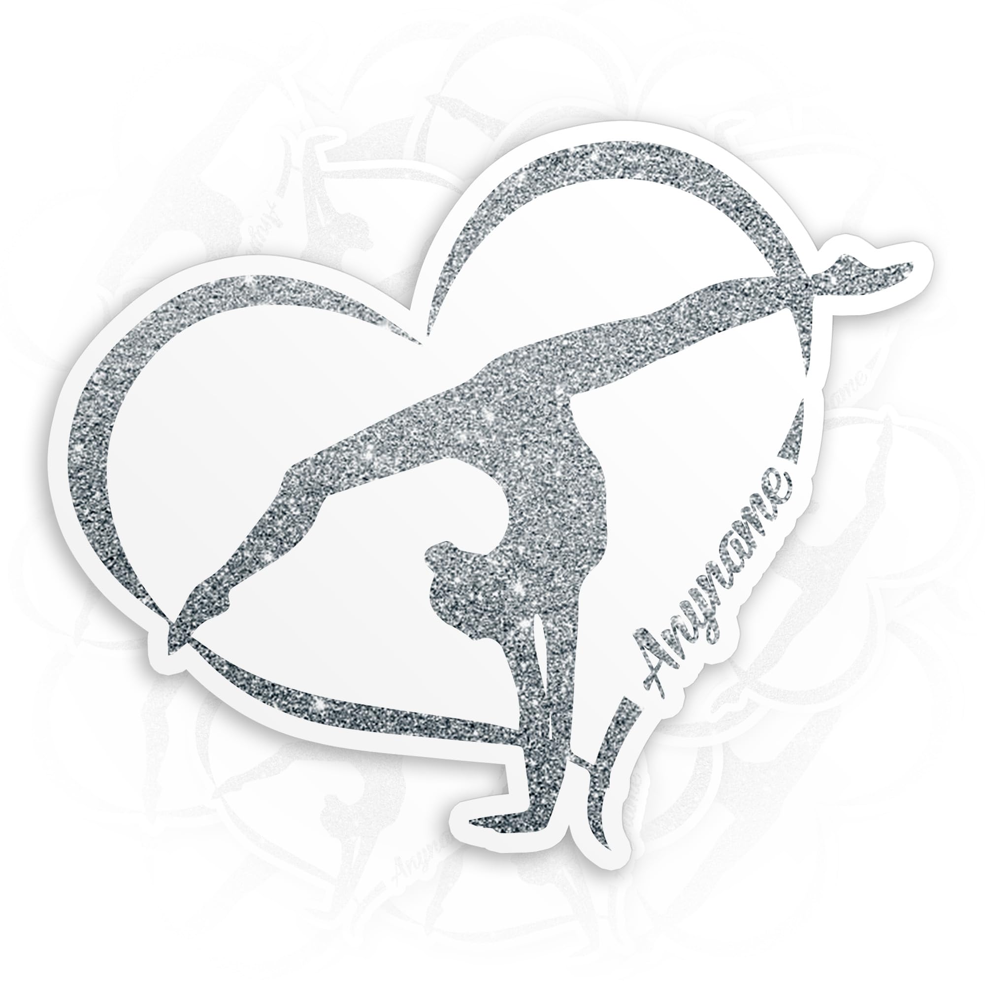 Custom Gymnast Sports Name Sticker Personalized Gymnastics Stickers Team Name Waterproof Die-Cut Vinyl Sticker for Kindle Laptop Water Bottle Funny