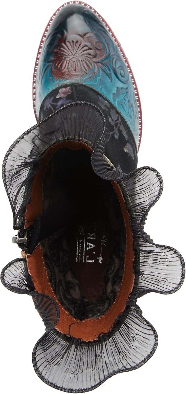 Spring Step L’Artiste Gaga Women's Hand-Painted Mid-Calf Boots with All-Day Comfort