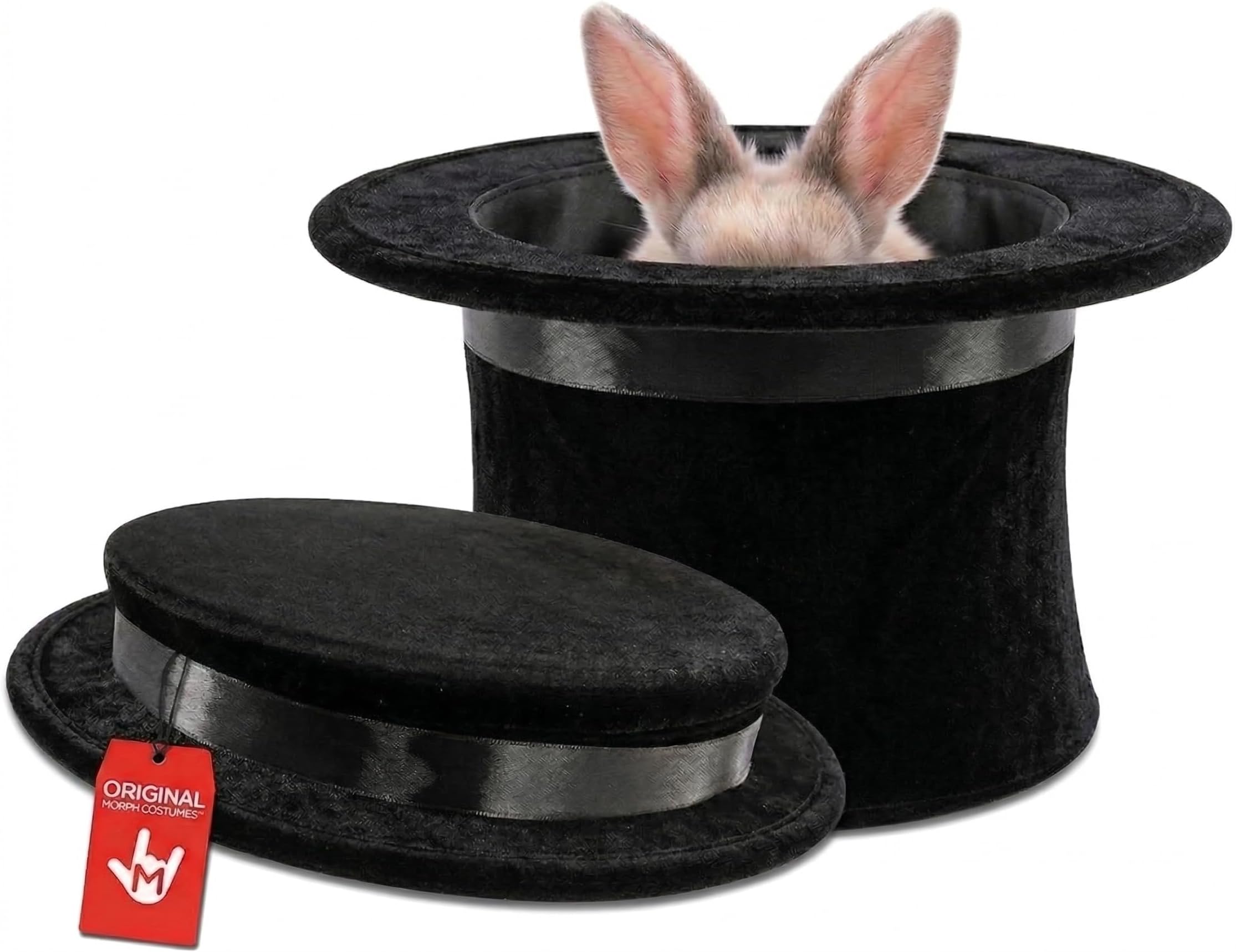 Morph Collapsible Top Hat, Magician Top Hats, Folding Tophats For Men, Halloween Costume Accessories