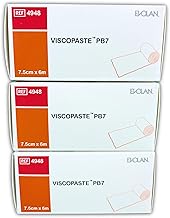 Viscopaste PB7, 7.5cm x 6m, Zinc Paste Bandage Zinc Oxide 10%w/w, 3-Pack