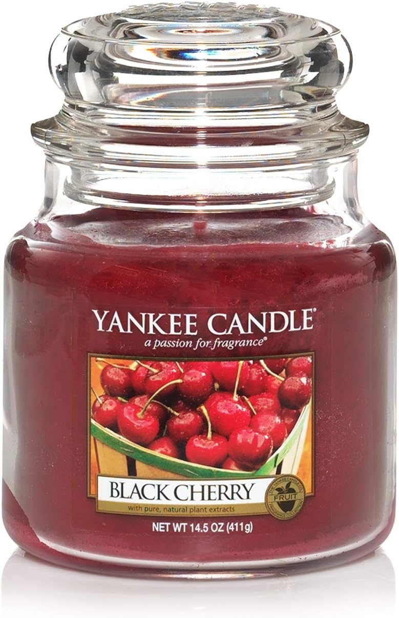 Yankee Candle Scented Candle, Black Cherry, Medium Jar Candle