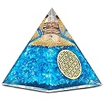 Real Crystal Lapis Lazuli Orgonite Pyramid, Healing Crystal Pyramid, Pyramid Crystal Gemstone Pyramid for Meditation, Motivation, Positivity - Handmade in India