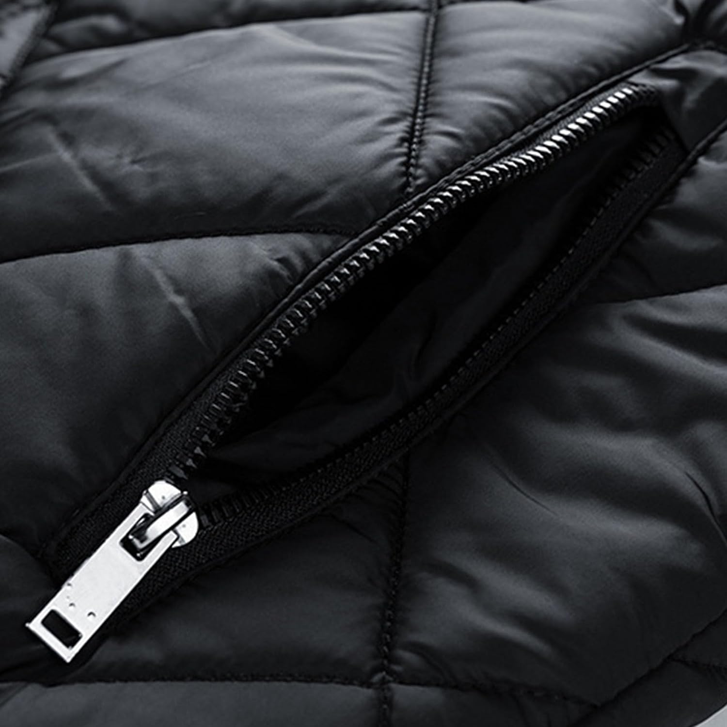 Men's Winter Baseball Jacket Quilted Lightweight Baseball Outwear Male Warm Diamond Padded Coats