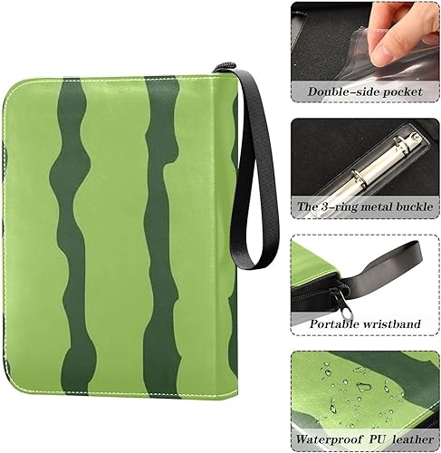 Miniatura 4 de Sandía Stripe - Funda para tarjetas deportivas, álbum de recolección de tarjetas con 400 ranuras, ideal para varias tarjetas de juego