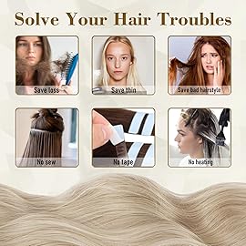 Vigorous Clip in Hair Extensions 20Inch Blonde Hair Extensions Clip Ins 4Pcs Long Wavy Soft Synthetic Hairpieces for Women