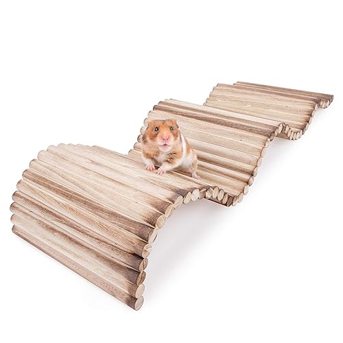 Niteangel Small Animal Climbing Toys - Suspension Bridge Ladder for Hamsters Gerbils Mice Rats Guinea Pigs or Other Small Pets (23.6'' x 7.8'') - 26.3'' x 7.8''