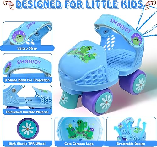 Miniatura 3 de Patines en línea ajustables para niños y niñas de 2 a 6 años, cómodos y seguros, patines para exterioresinteriores para niños, principiantes,