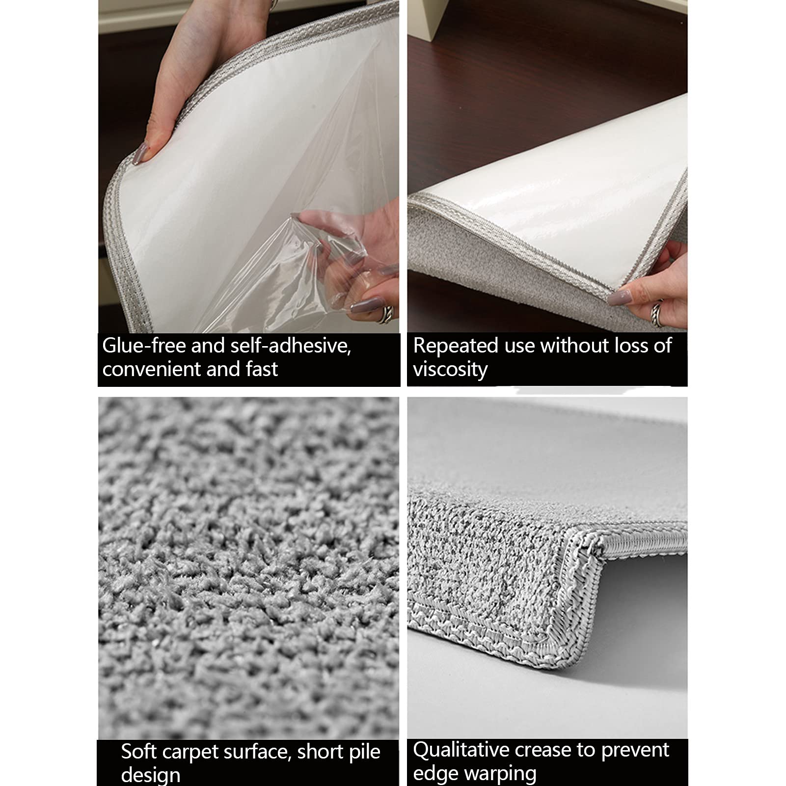 Rutschfeste Stufenmatte 30 x 85 cm – selbstklebend – 1 Packung – perfekt für Senioren & Haustiere – erhöhen die Sicherheit & verhindern Rutschen auf Treppen