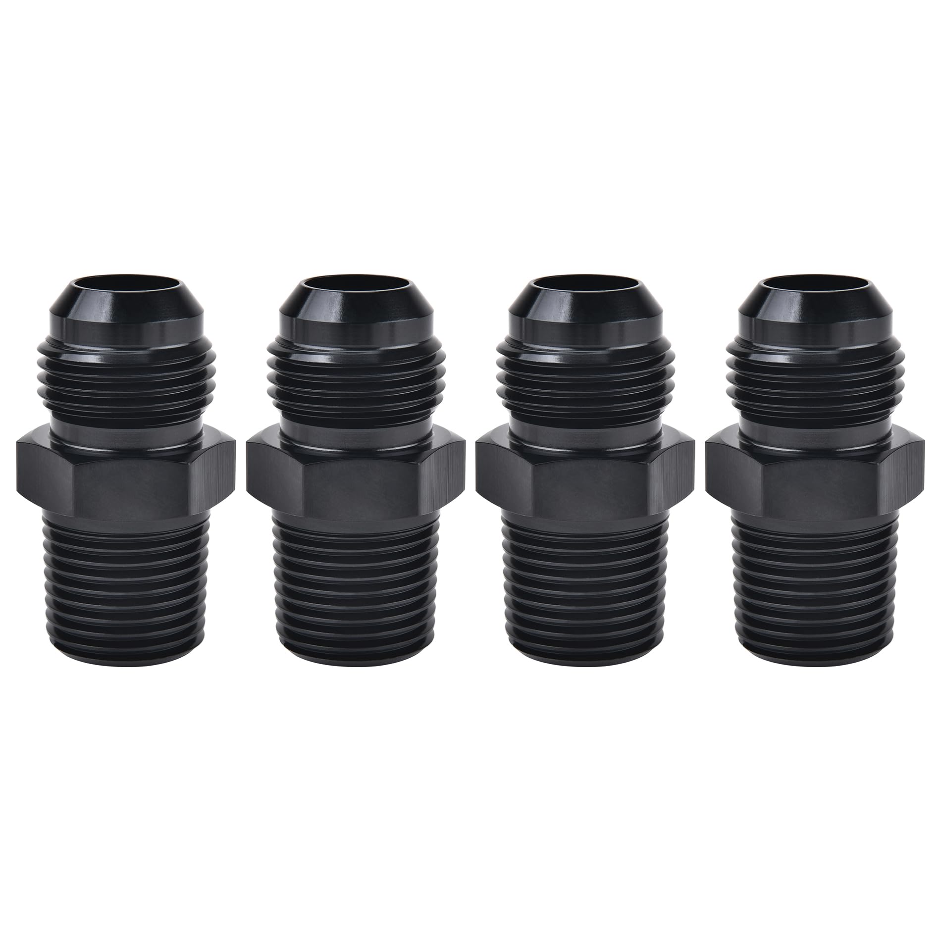 Adaptador AN8 macho a 3/8 NPT de aluminio anodizado EVIL ENERGY con rosca precisa pack de 4 piezas