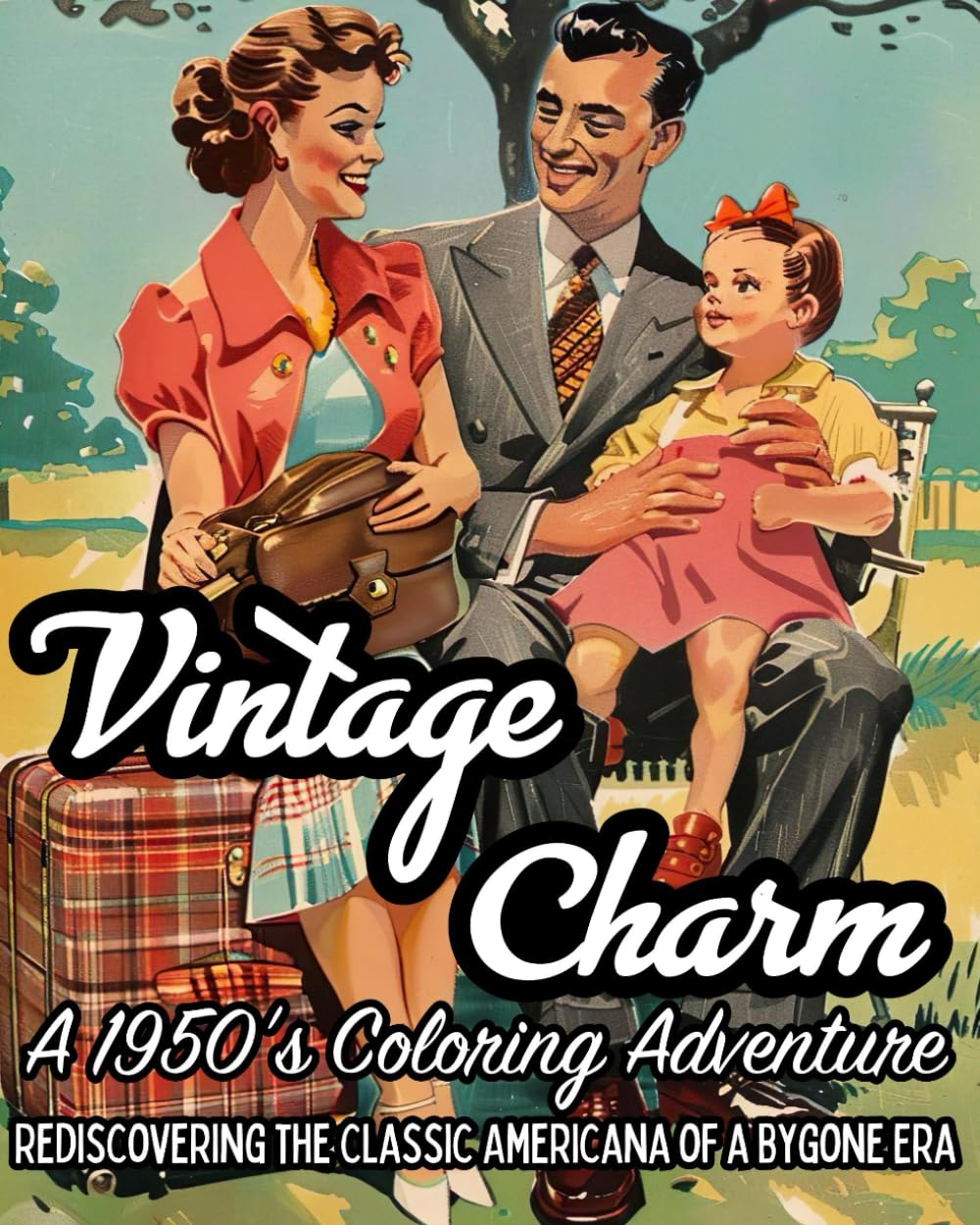 Vintage Charm: A 1950's Coloring Adventure. REDISCOVERING THE CLASSIC AMERICANA OF A BYGONE ERA (Vintage America Coloring Book Series)