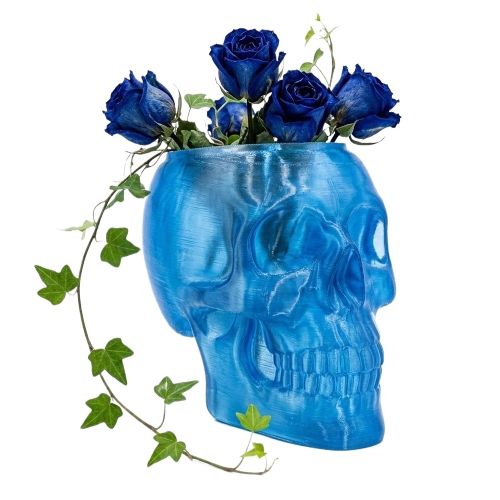 Gothic Skull Wall Vase Translucent Skeleton Head Flower Pot Planter