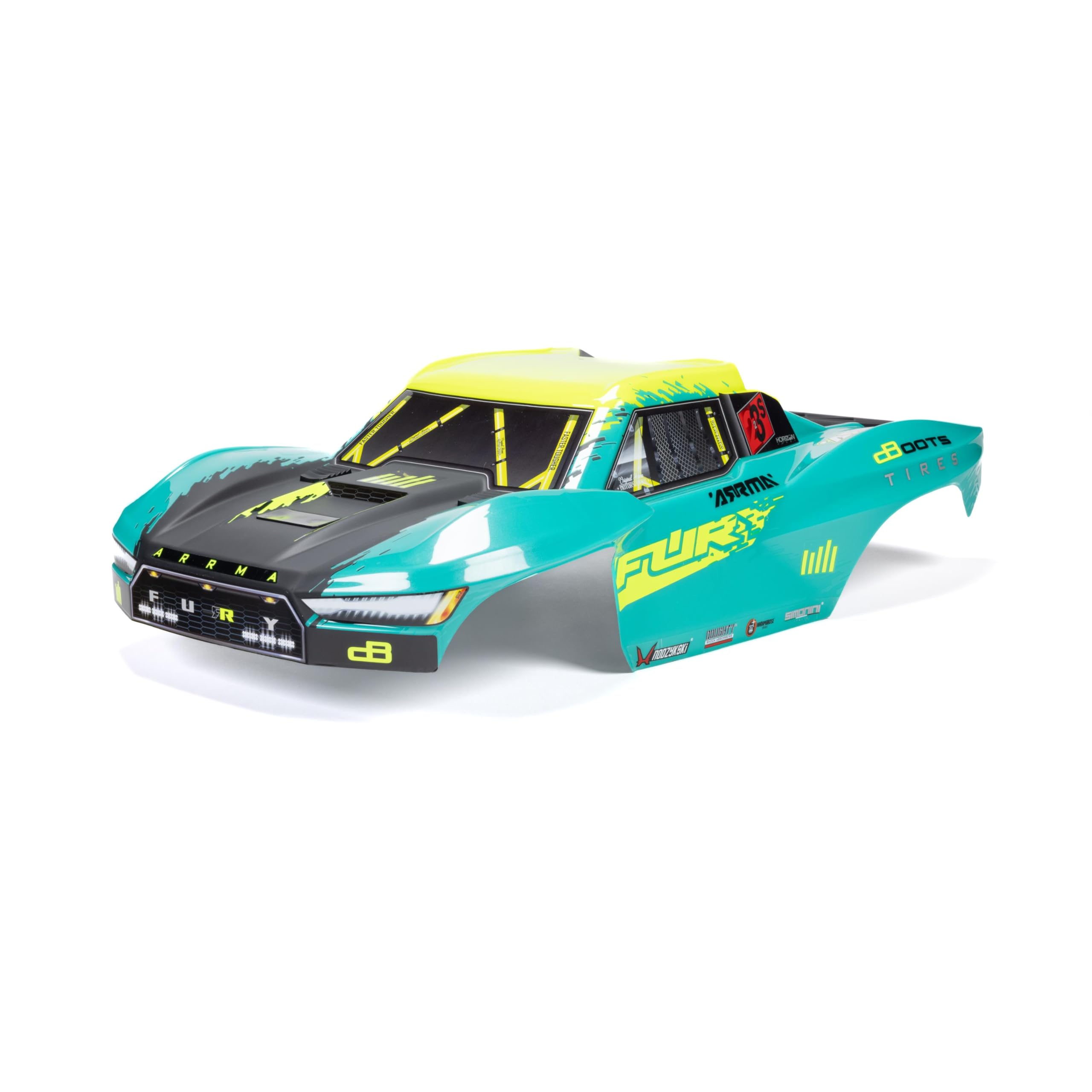 ARRMA Fury Painted Decaled Trimmed Body Set (Green), ARA-2120