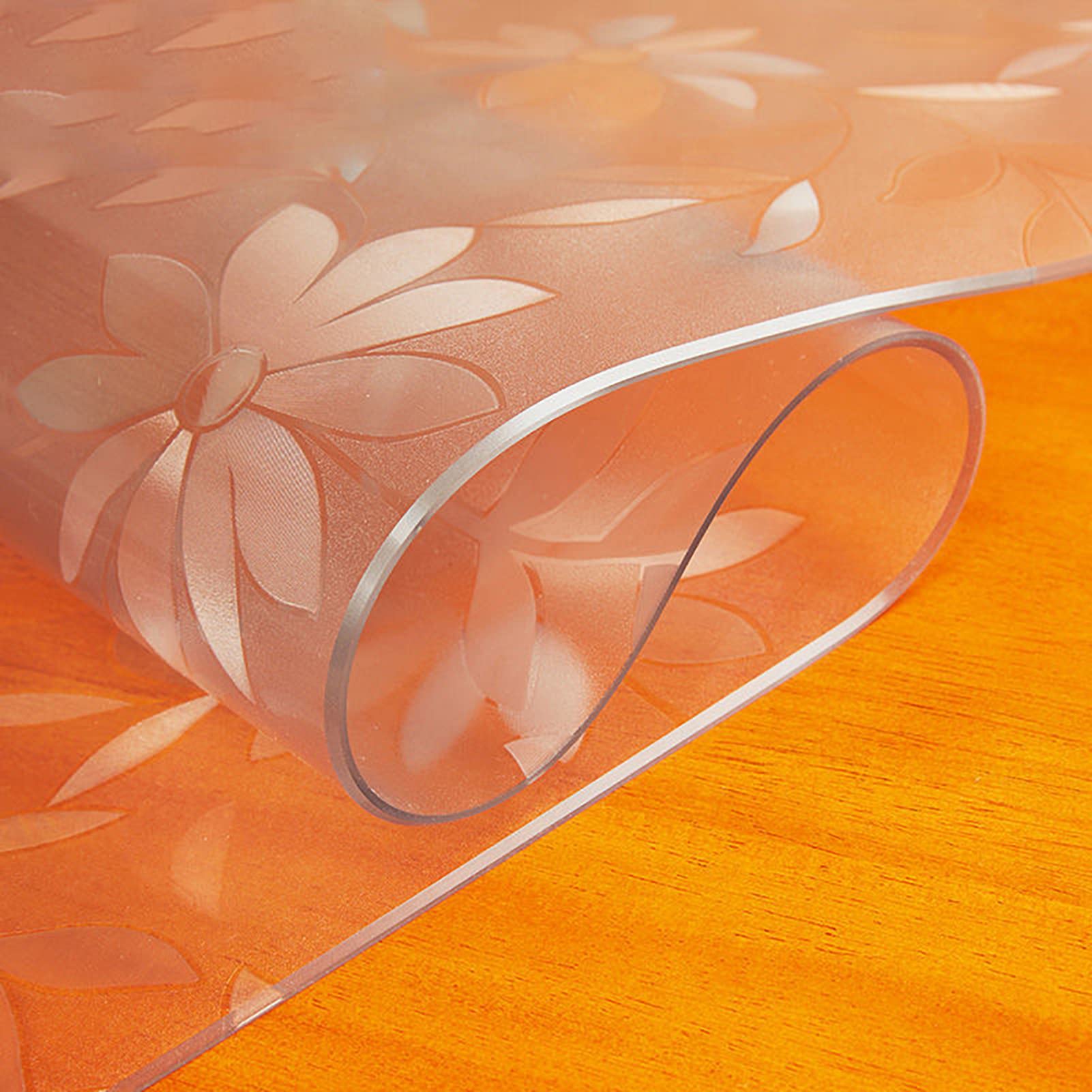 HUHJYUGE Manteles Individuales Transparentes de Mesa 160cm, Mantel Transparente PVC Impermeable, Protector de Mesa Transparente Redondo, Anti-Manchas, Anti-Calor, para Picnics