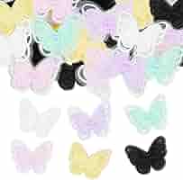 アンティーク ロマンティックコットン刺繍 リボンレース 蝶柄 丸型ワッペン24枚 Amazon.co.jp: DIFEIUKI レース生地 刺しゅうワッペン 6色60枚