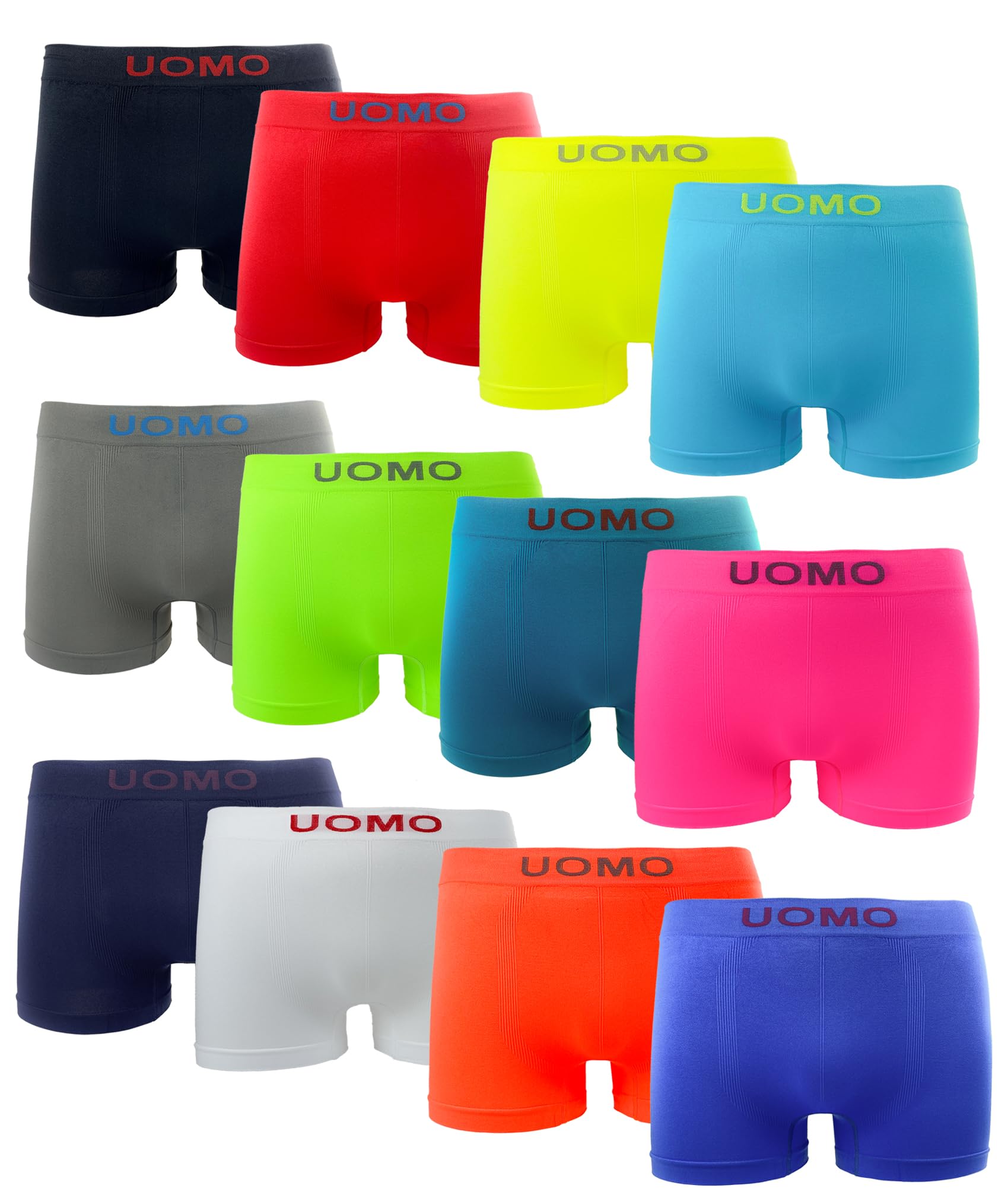Uomo Men's Lycra Seamless Boxer Shorts Uomo Collection