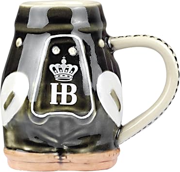 Hofbr uhaus M nchen Schnapps Glass Lederhose Original 40 ml with Handle | Stamperl | Shot Glass with HB Logo | Gift Idea for Men and Women
