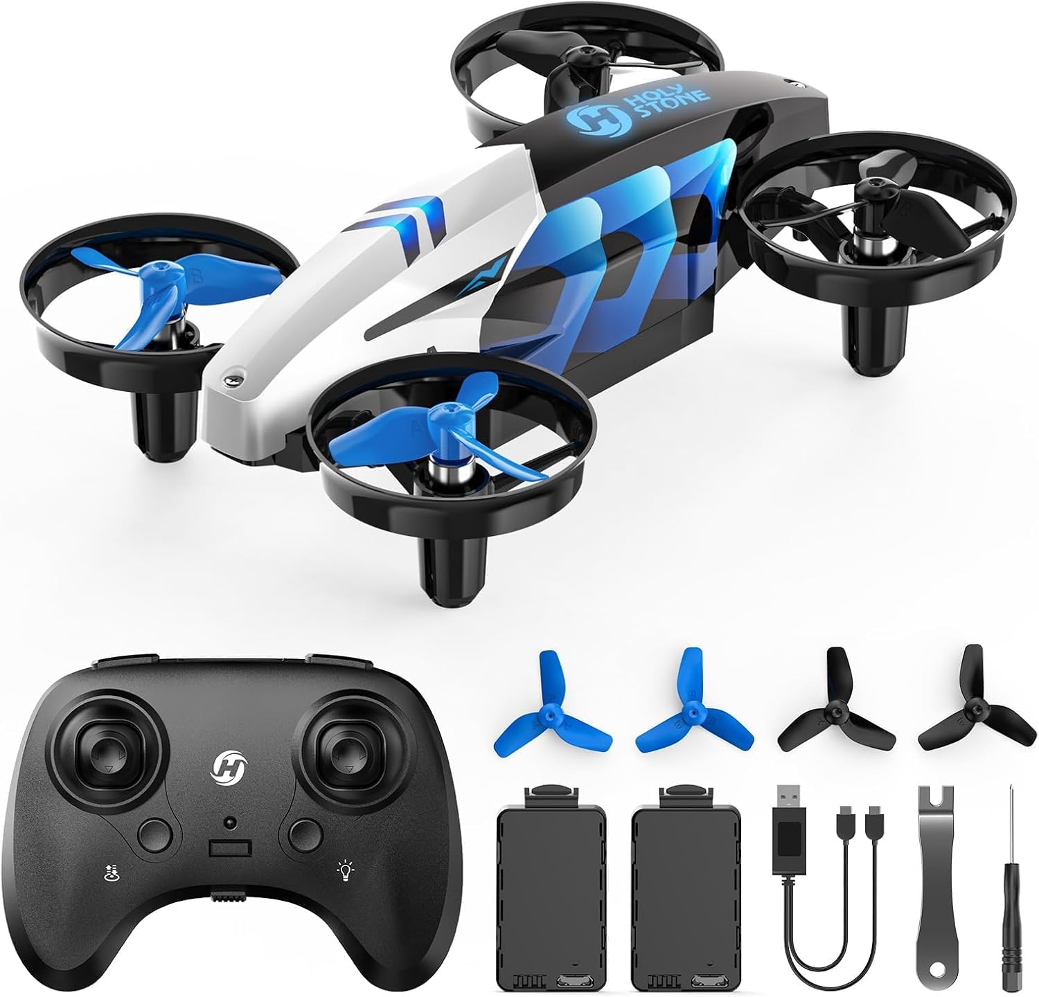 HS210T Mini Drone for Kids, 2-In-1 Mini Indoor Drone with Land & Fly Mode, Four Posture Deformations RC Quadcopter with 3D Flip, Auto Hovering, Birthday Toy Gift for Boys and Girls