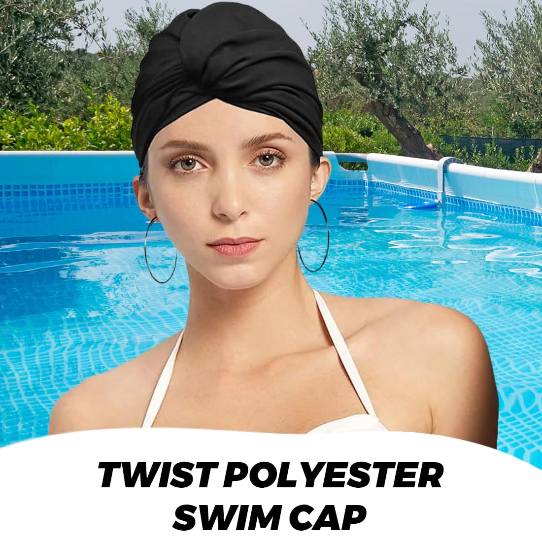 Cuffia Da Nuoto Retrò Per Donne - Plissettata, Elastica, Per Capelli Lunghi, Spiaggia E Spa - Foto 5