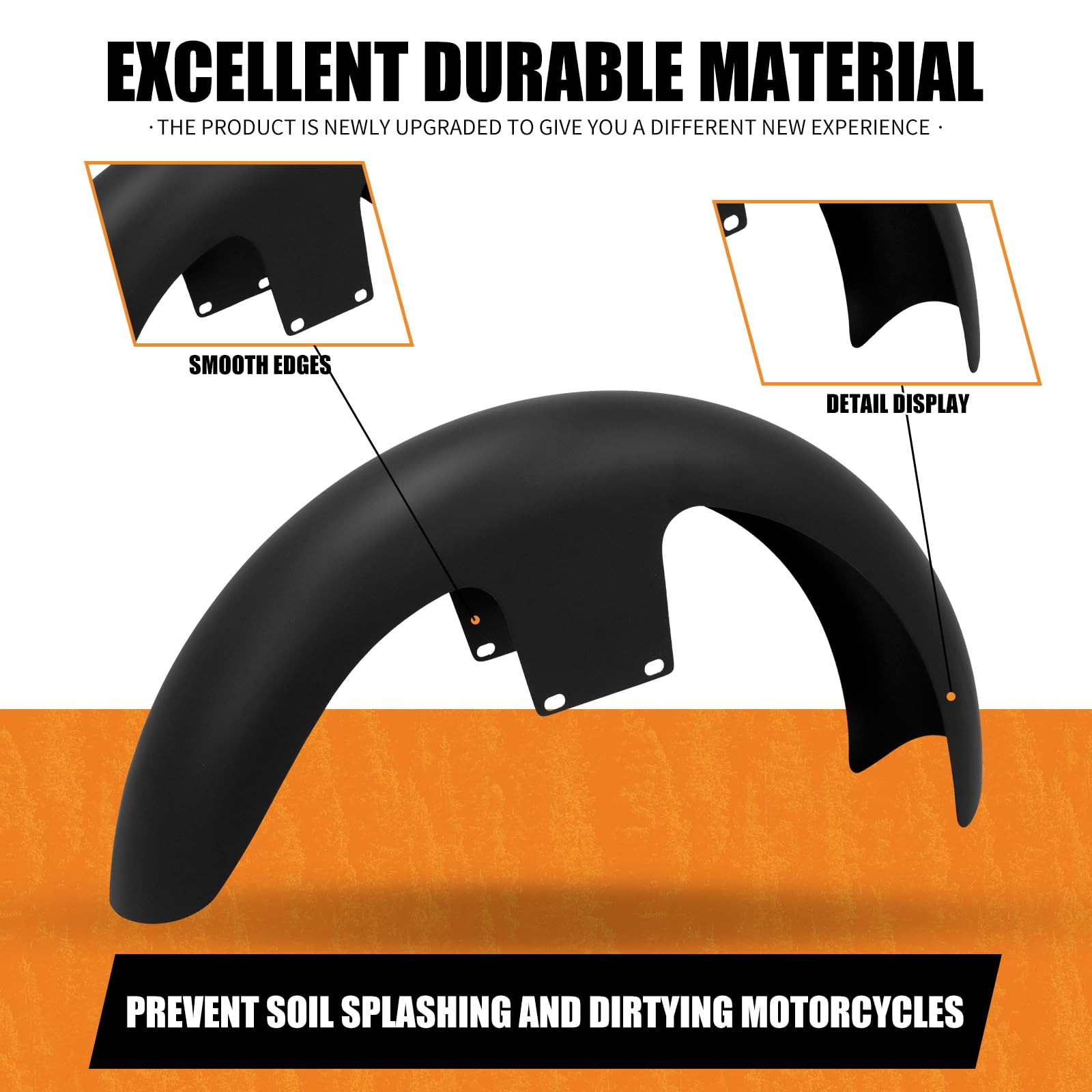 SLMOTO Guardabarros Delantero De Motocicleta De 21 Pulgadas Con Ruedas Para Harley Touring Road King Road Glide Electra Glide Street Glide Custom