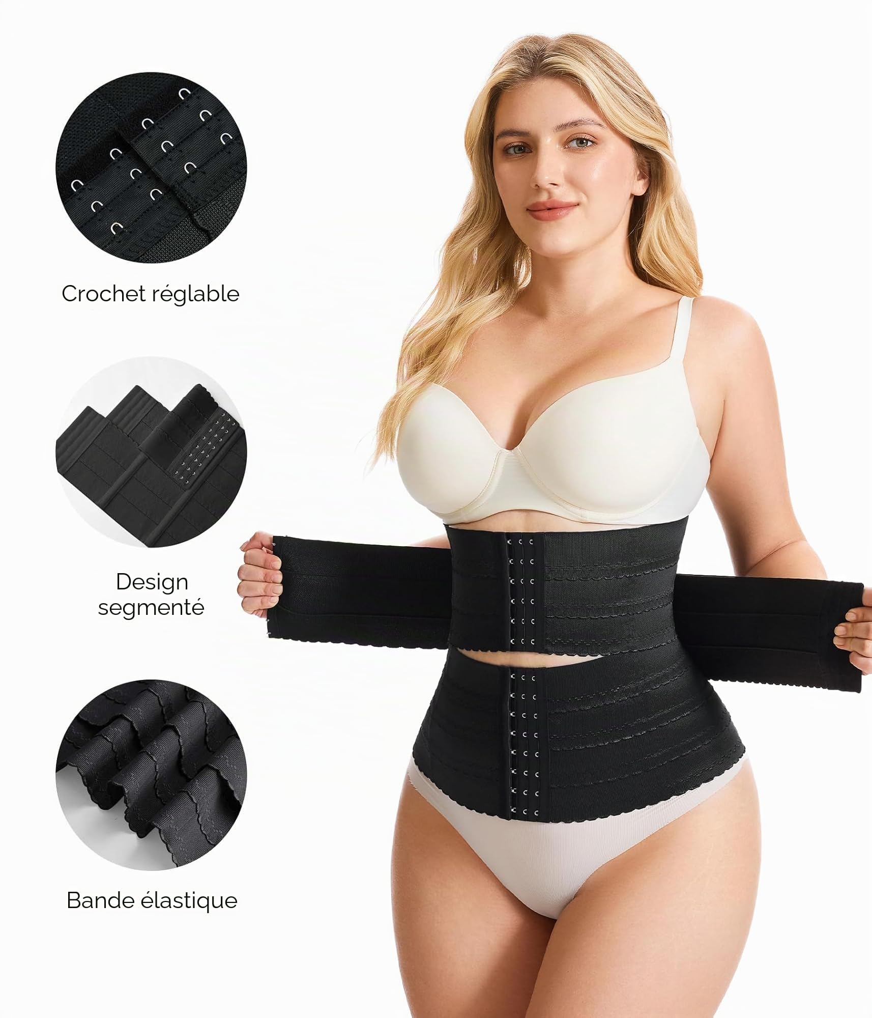KUMAYES Gaine Amincissante Ventre Plat Femme Corset Minceur Waist Trainer Serre Taille Body Gainant Femme Ventre Plat Ceinture Post Accouchement